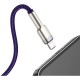 Дата кабель USB 2.0 AM to Lightning 2.0m 2.4A metal purple Baseus (CALJK-B05) Дата кабель USB 2.0 AM to Lightning 2.0m 2.4A metal purple Baseus (CALJK-B05)