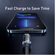Дата кабель USB 2.0 AM to Lightning 1.2m 2.4A black Baseus (CAJY000001) - Фото