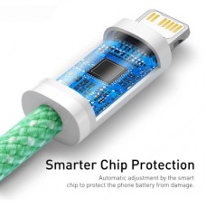 Дата кабель USB-C to Lightning 2.0m 20W green Baseus (CALD000106) - Фото