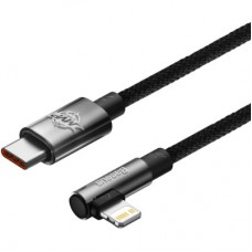 Дата кабель USB-C to Lightning 1.0m 20W 90° corner black Baseus (CAVP000201) - Фото