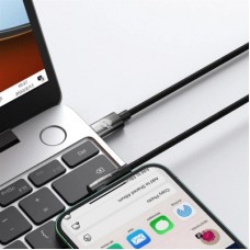 Дата кабель USB-C to Lightning 1.0m 20W 90° corner black Baseus (CAVP000201) - Фото
