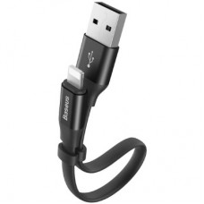 Дата кабель USB 2.0 AM to Lightning 0.23m 2A black Baseus (CALMBJ-B01) - Фото