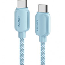 Дата кабель USB-C to USB-C 1.0m 100W blue Essager (EXCTT1-WL03-P) - Фото