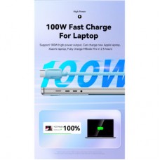 Дата кабель USB-C to USB-C 1.0m 100W black Essager (EXCTT1-WL01-P) - Фото