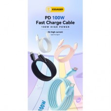 Дата кабель USB-C to USB-C 2.0m 100W white Essager (EXCT1-WLA02-P) - Фото