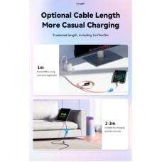 Дата кабель USB-C to USB-C 2.0m 100W white Essager (EXCT1-WLA02-P) - Фото