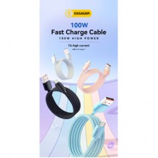 Дата кабель USB 2.0 AM to USB-C 1.0m 100W pink Essager (EXC7A-WL04-P) - Фото