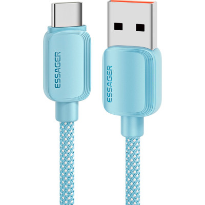Дата кабель USB 2.0 AM to USB-C 2.0m 100 W blue Essager (EXC7A-WLA03-P)
