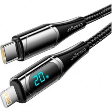 Дата кабель USB-C to Lightning 2.0m 20W Digital Display black Essager (EXCTL-YDA01) - Фото