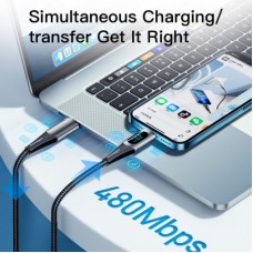 Дата кабель USB-C to Lightning 2.0m 20W Digital Display black Essager (EXCTL-YDA01) - Фото