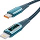 Дата кабель USB-C to Lightning 1.0m 20W Digital Display blue Essager (EXCTL-YD03)
