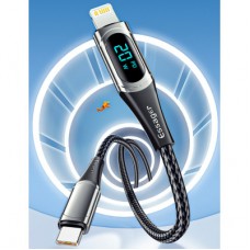 Дата кабель USB-C to Lightning 1.0m 20W Digital Display blue Essager (EXCTL-YD03) - Фото