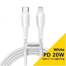 Дата кабель USB-C to Lightning 3.0m 3A white Essager (EXCTL-CHC02) - Фото