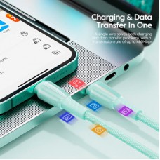 Дата кабель USB 2.0 AM to USB-C 1.0m 100W green Essager (EXCT1-CH06) - Фото