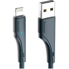 Дата кабель USB 2.0 AM to Lightning 3.0m 2.4A black Essager (EXCL-LSC01) - Фото