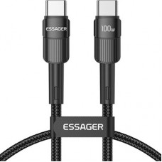 Дата кабель USB-C to USB-C 1.0m 100W black Essager (EXCTT1-XC01) - Фото