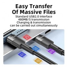 Дата кабель USB-C to USB-C 1.0m 100W black Essager (EXCTT1-XC01) - Фото