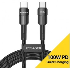 Дата кабель USB-C to USB-C 2.0m 100W black Essager (EXCTT1-XCA01) - Фото