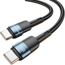 Дата кабель USB-C to USB-C 2.0m 100W blue Essager (EXCTT1-XCA03) - Фото