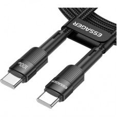 Дата кабель USB-C to USB-C 3.0m 100W black Essager (EXCTT1-XCC01) - Фото