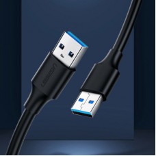Дата кабель USB 2.0 AM/AM 1.5m US102 black Ugreen (10310) - Фото