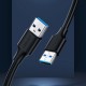 Дата кабель USB 2.0 AM/AM 1.5m US102 black Ugreen (10310)