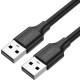Дата кабель USB 2.0 AM/AM 2.0m US102 black Ugreen (10311)