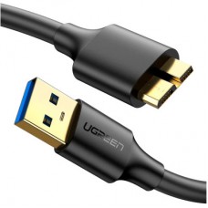 Дата кабель USB 3.0 AM to Micro B 0.5m US130 black Ugreen (10840) - Фото