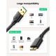 Дата кабель USB 3.0 AM to Micro B 0.5m US130 black Ugreen (10840)