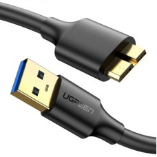 Дата кабель USB 3.0 AM to Micro B 1.0m US130 black Ugreen (10841) - Фото