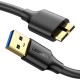 Дата кабель USB 3.0 AM to Micro B 1.0m US130 black Ugreen (10841)