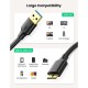 Дата кабель USB 3.0 AM to Micro B 1.0m US130 black Ugreen (10841)