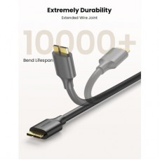Дата кабель USB 3.0 AM to Micro B 1.0m US130 black Ugreen (10841) - Фото
