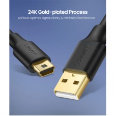 Дата кабель USB 2.0 AM to Mini 5P 2.0m US132 black Ugreen (30472) - Фото
