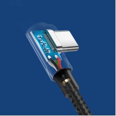 Дата кабель USB 2.0 AM to USB-C 0.5m 3A 90° corner US176 black Ugreen (20855) - Фото