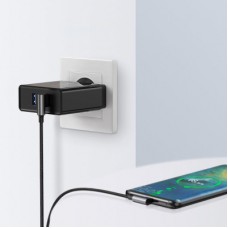 Дата кабель USB 2.0 AM to USB-C 0.5m 3A 90° corner US176 black Ugreen (20855) - Фото