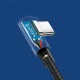 Дата кабель USB 2.0 AM to USB-C 2.0m 3A 90° corner US176 black Ugreen (20857)