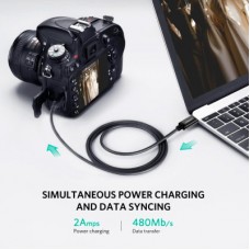Дата кабель USB-C 2.0 AM to Mini 5P 1.0m US242 black Ugreen (50445) - Фото
