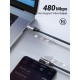 Дата кабель USB-C to USB-C 0.5m 3A 60W 90° corner US255 black/gray Ugreen (50122)