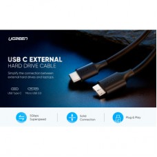 Дата кабель USB-C 3.1 to Micro USB 3.0 1.0m 3A US312 black Ugreen (20103) - Фото