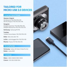 Дата кабель USB-C 3.1 to Micro USB 3.0 1.0m 3A US312 black Ugreen (20103) - Фото