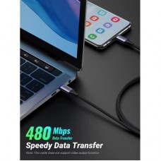 Дата кабель USB-C to USB-C 2.0m 240W space gray UGREEN (90440) - Фото