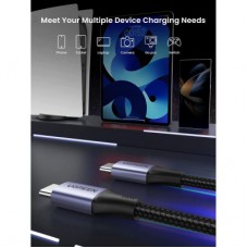 Дата кабель USB-C to USB-C 2.0m 240W space gray UGREEN (90440) - Фото