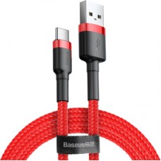 Дата кабель USB 2.0 AM to USB-C 3.0m 2A red Baseus (CATKLF-U09)