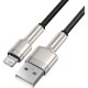 Дата кабель USB 2.0 AM to Lightning 2.0m 2.4A metal black Baseus (CALJK-B01) Дата кабель USB 2.0 AM to Lightning 2.0m 2.4A metal black Baseus (CALJK-B01)