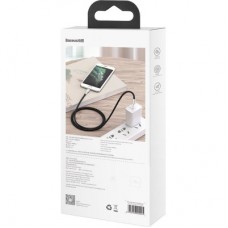 Дата кабель USB 2.0 AM to Lightning 2.0m 2.4A metal black Baseus (CALJK-B01) - Фото