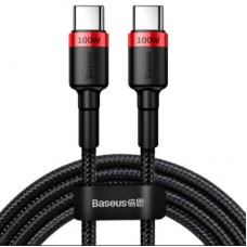 Дата кабель USB-C to USB-C 2.0m PD2.0 100W (20V/5A) red+black Baseus (CATKLF-AL91)