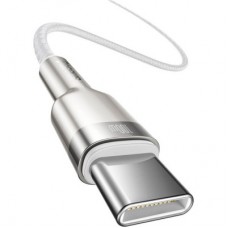 Дата кабель USB-C to USB-C 1.0m 100W metal white Baseus (CATJK-C02) - Фото