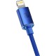 Дата кабель USB-C to Lightning 2.0m 20W blue Baseus (CAJY000303) Дата кабель USB-C to Lightning 2.0m 20W blue Baseus (CAJY000303)