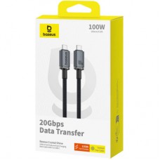 Дата кабель USB-C to USB-C 1.5m 100 W USB3.2 20Gb black Baseus (P10318204111-00) - Фото